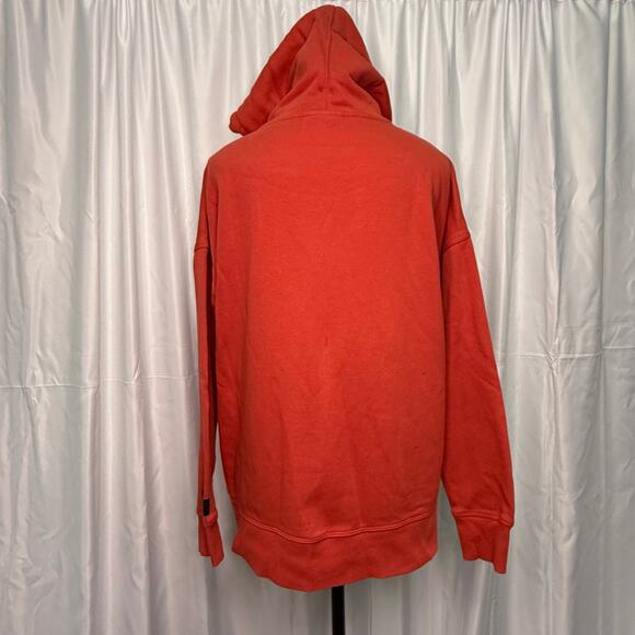 Reebok Red Hoodie Women’s Small Pullover Sweatshirt Logo Front - Picture 7 of 10